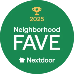 2025 Nextdoor Neighborhood Fave award badge.
